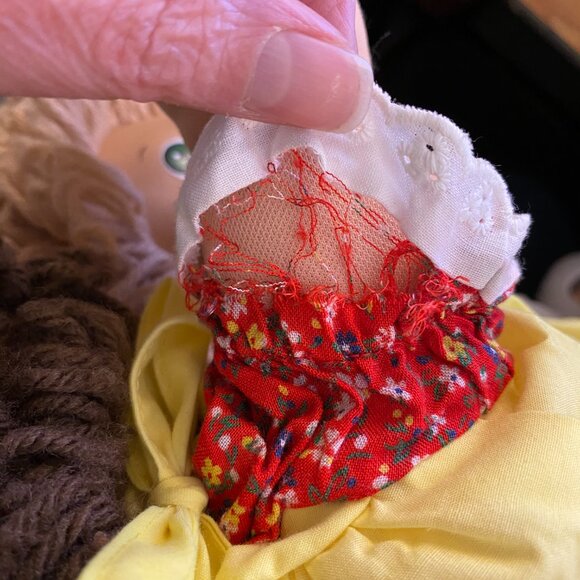 1983 Cabbage Patch Kids Doll Long Brown Hair Brown Eyes CPK Outfit+Shoes Coleco - Picture 16 of 16